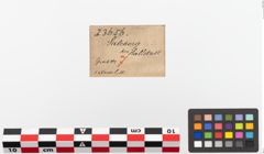 Etikett zu Bronzekugelkopfnadel (NHMW-PRAE-023656)